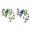 Spring Garden Metal Butterfly Wall Decoration W. Stained Galss